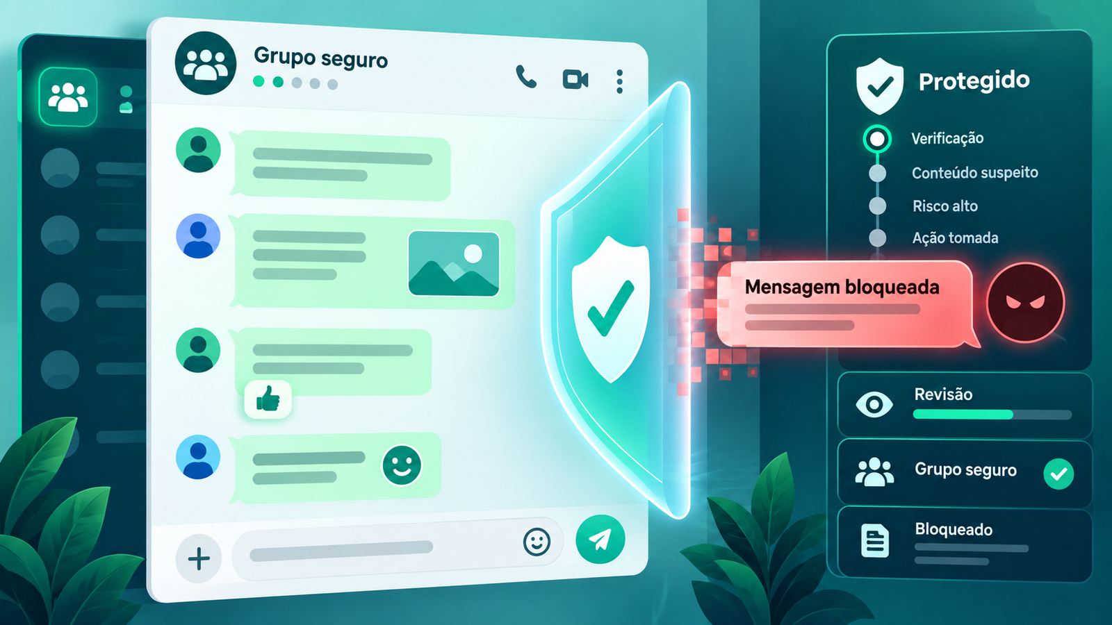 Mensagem bloqueada pela moderação